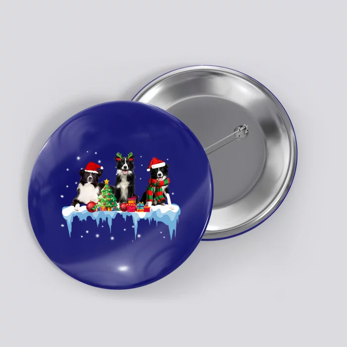 Border Collie Christmas Reindeer Santa Hat Scraf Xmas Pajama Gift Button