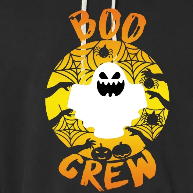 Boo Crew Cute Halloween Ghost Garment-Dyed Fleece Hoodie