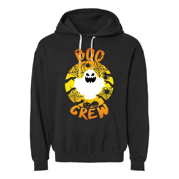 Boo Crew Cute Halloween Ghost Garment-Dyed Fleece Hoodie