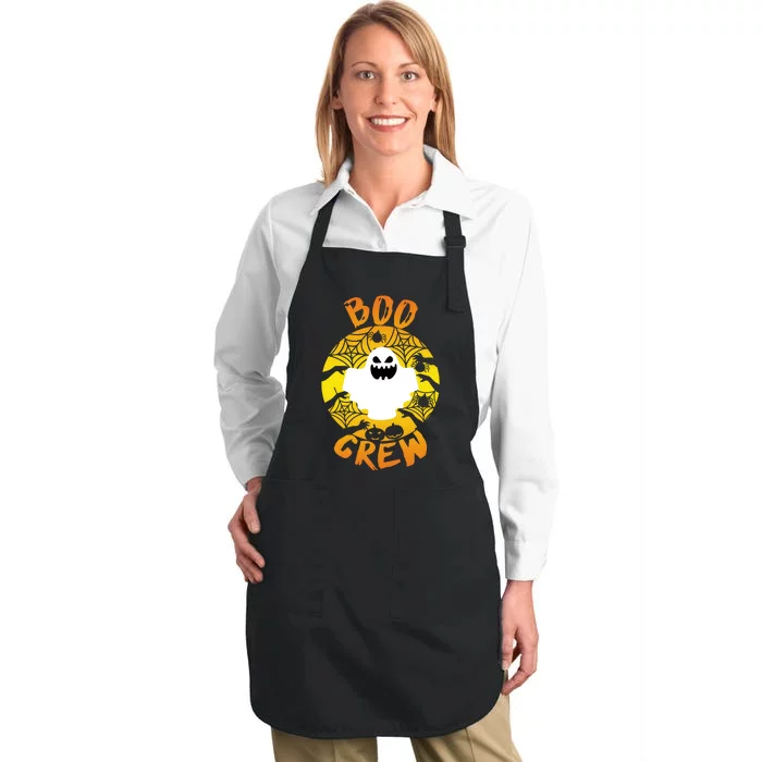 Boo Crew Cute Halloween Ghost Full-Length Apron With Pocket