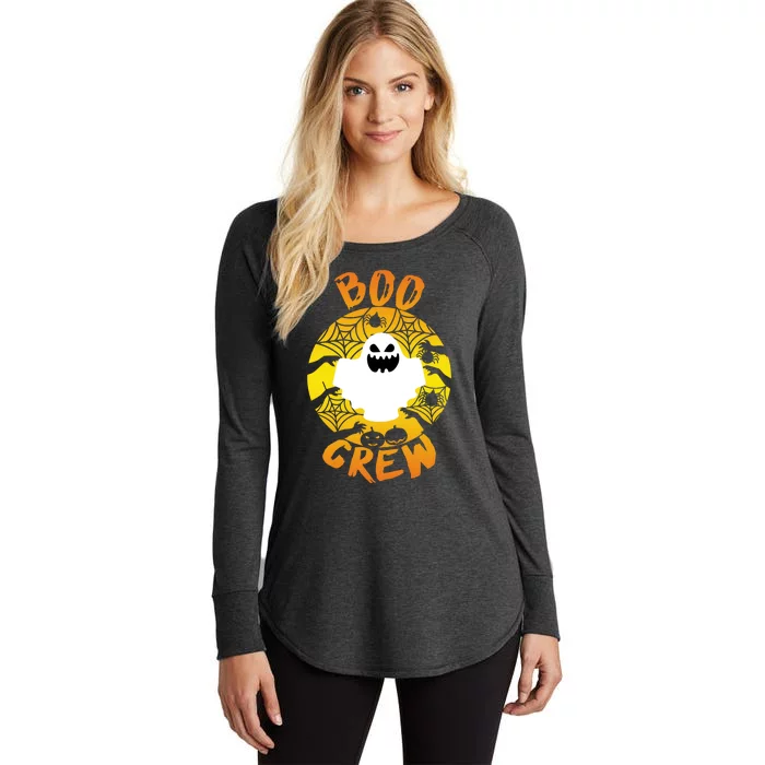 Boo Crew Cute Halloween Ghost Women's Perfect Tri Tunic Long Sleeve Shirt