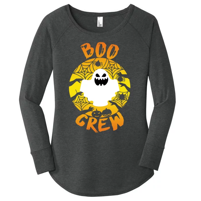 Boo Crew Cute Halloween Ghost Women's Perfect Tri Tunic Long Sleeve Shirt