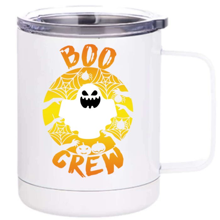 Boo Crew Cute Halloween Ghost Front & Back 12oz Stainless Steel Tumbler Cup