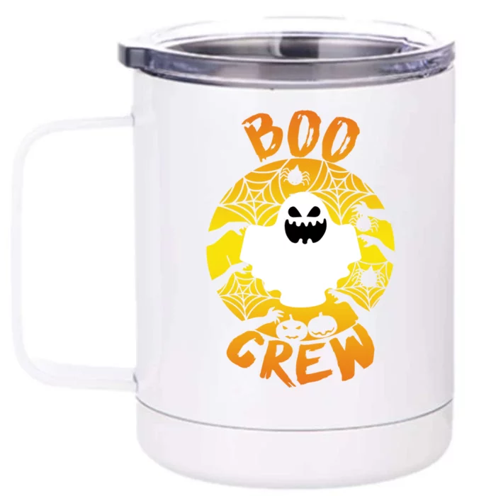 Boo Crew Cute Halloween Ghost Front & Back 12oz Stainless Steel Tumbler Cup