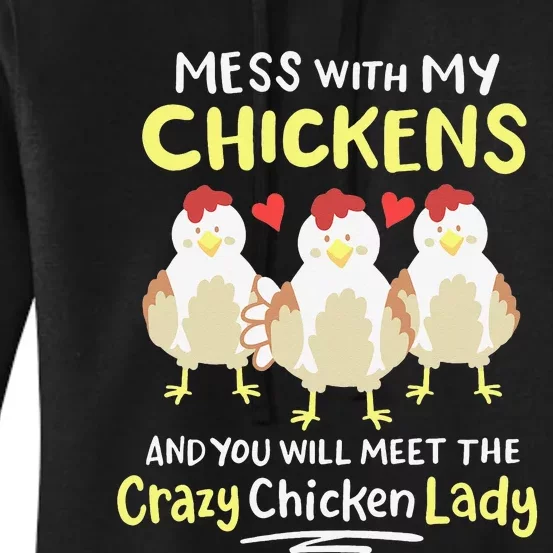 Backyard Crazy Chicken Lady Wo Farmer Women's Pullover Hoodie