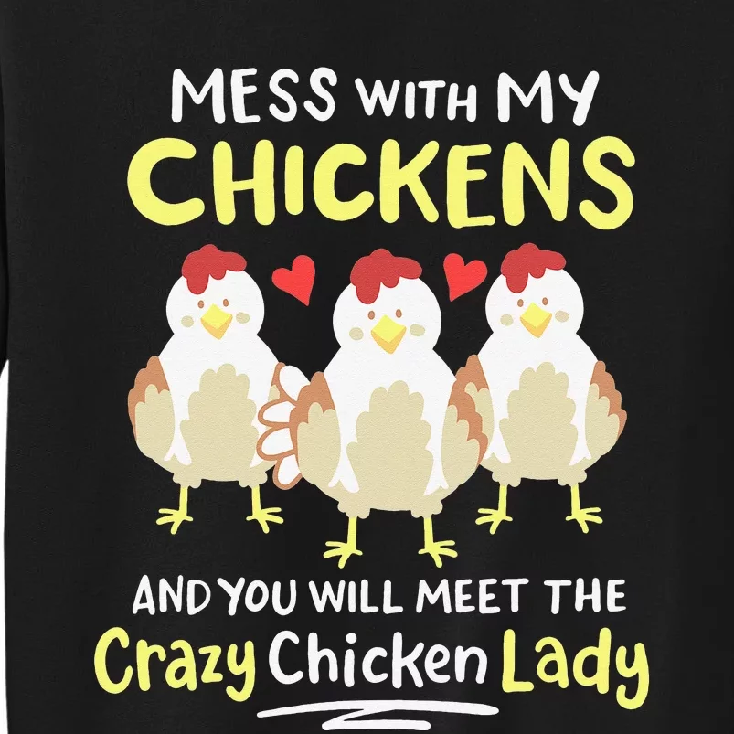 Backyard Crazy Chicken Lady Wo Farmer Tall Sweatshirt