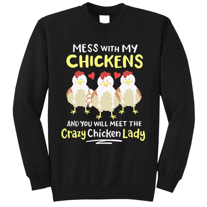 Backyard Crazy Chicken Lady Wo Farmer Tall Sweatshirt