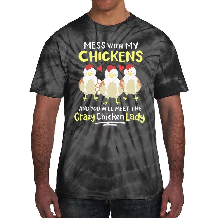 Backyard Crazy Chicken Lady Wo Farmer Tie-Dye T-Shirt