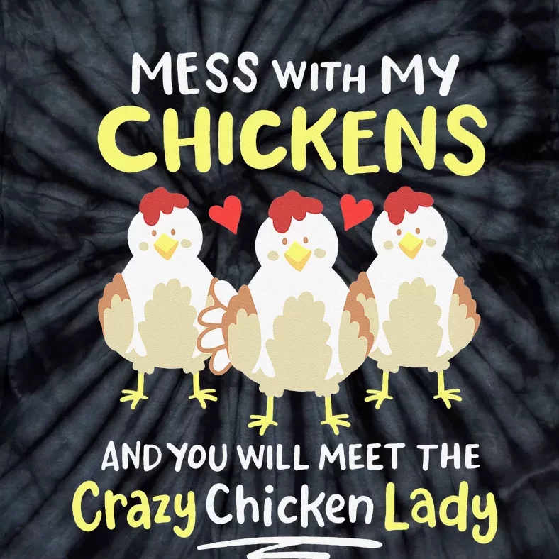 Backyard Crazy Chicken Lady Wo Farmer Tie-Dye T-Shirt