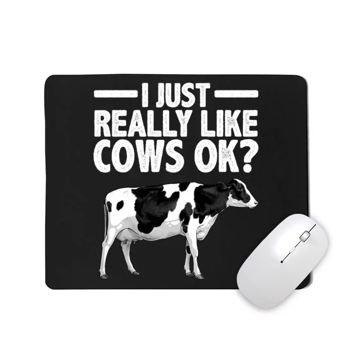 Best Cow Design Cattle Farming Dairy Cow Lover Mousepad