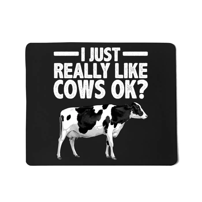 Best Cow Design Cattle Farming Dairy Cow Lover Mousepad