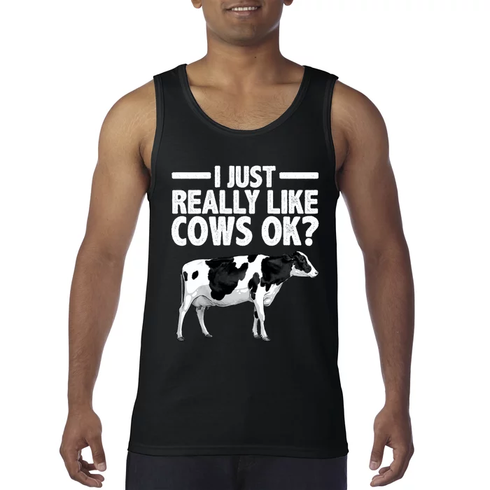 Best Cow Design Cattle Farming Dairy Cow Lover Tank Top