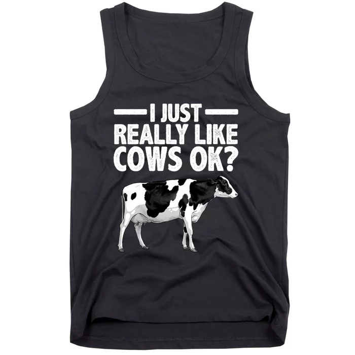 Best Cow Design Cattle Farming Dairy Cow Lover Tank Top