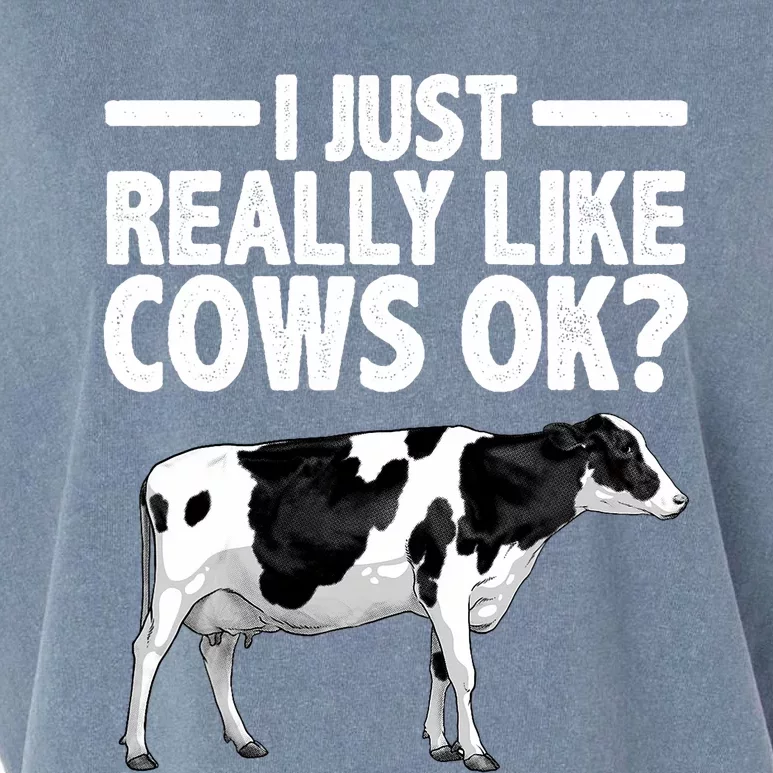 Best Cow Design Cattle Farming Dairy Cow Lover Garment-Dyed Women's Muscle Tee