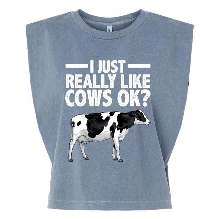 Best Cow Design Cattle Farming Dairy Cow Lover Garment-Dyed Women's Muscle Tee