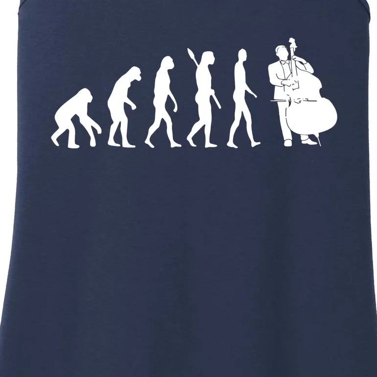 Bass Clef Double Bass Player Bass Guitarist Evolution Ladies Essential Tank