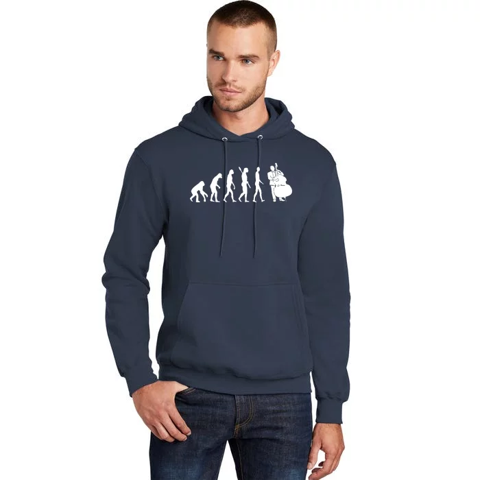 Bass Clef Double Bass Player Bass Guitarist Evolution Tall Hoodie