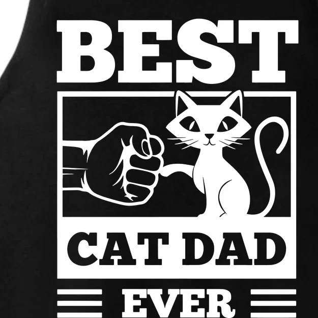 Best Cat Dad Ladies Tri-Blend Wicking Tank