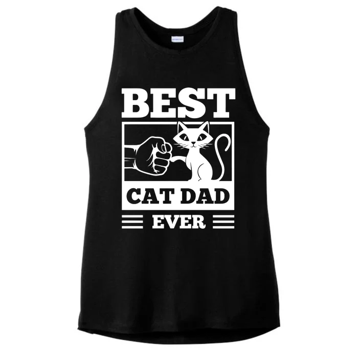 Best Cat Dad Ladies Tri-Blend Wicking Tank