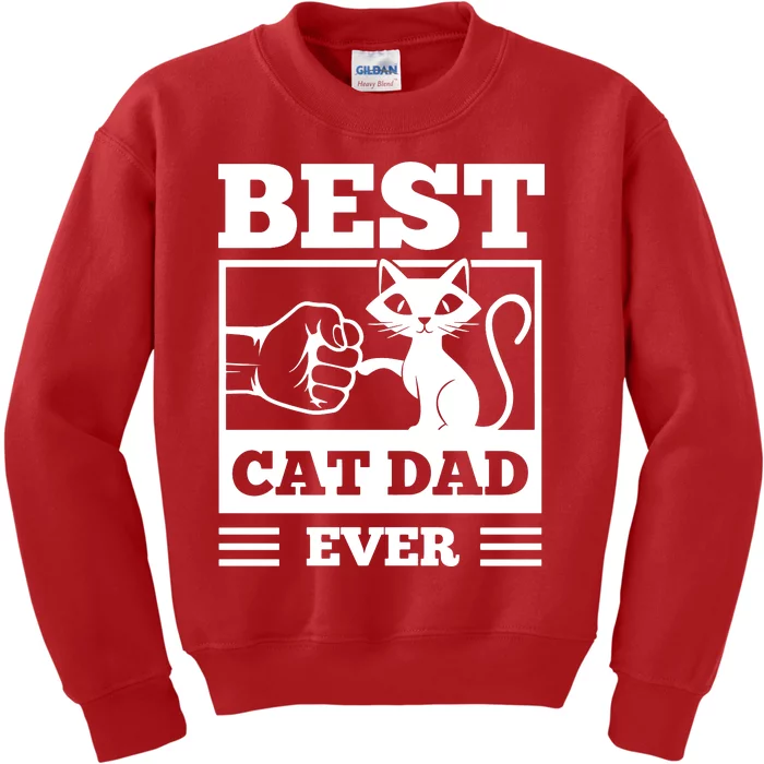 Best Cat Dad Kids Sweatshirt