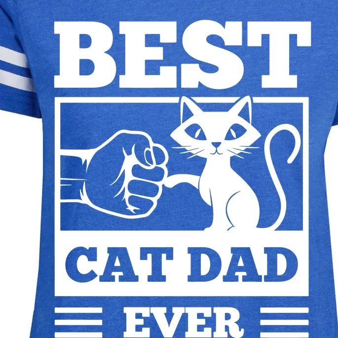 Best Cat Dad Enza Ladies Jersey Football T-Shirt