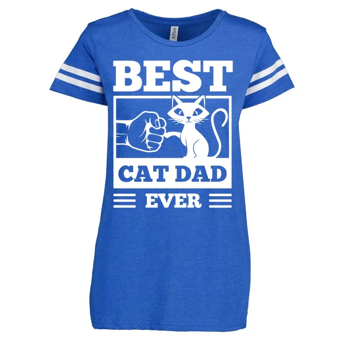 Best Cat Dad Enza Ladies Jersey Football T-Shirt