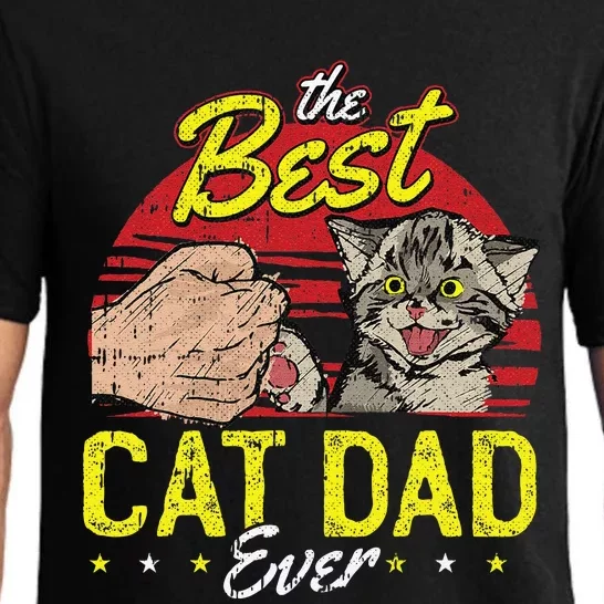 Best Cat Dad Ever Fathers Day Cute Kitten Kitty Lover Papa Pajama Set