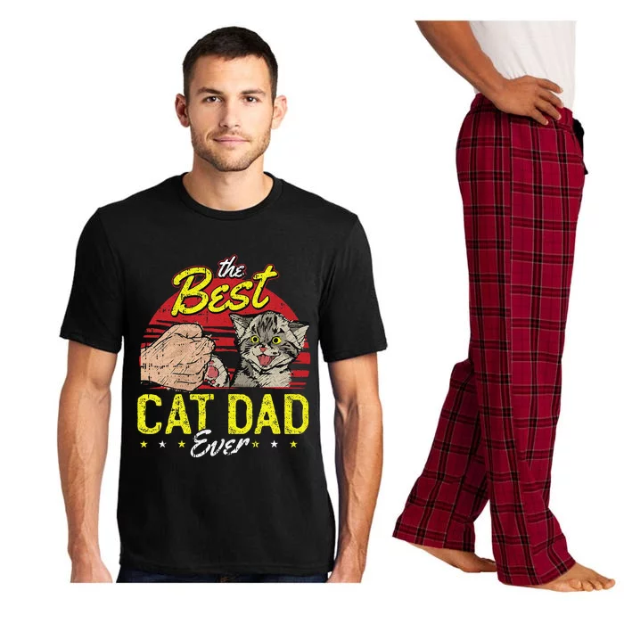 Best Cat Dad Ever Fathers Day Cute Kitten Kitty Lover Papa Pajama Set