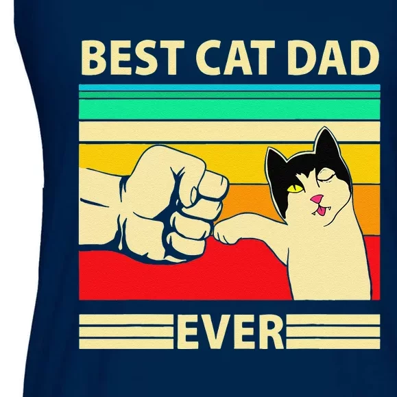 Best Cat Dad Ever Funny Cat Daddy Father Day Gift Ladies Essential Flowy Tank