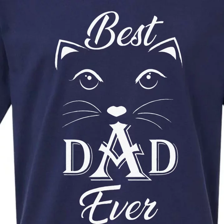 Best Cat Dad Ever Funny Cat Daddy Sueded Cloud Jersey T-Shirt