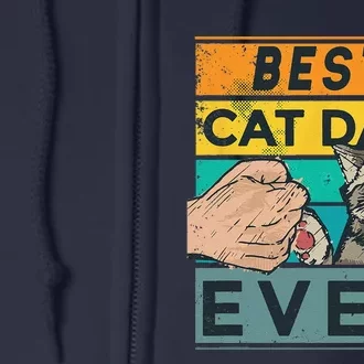 Best Cat Dad Ever Fathers Day Daddy Father Sayings Full Zip Hoodie