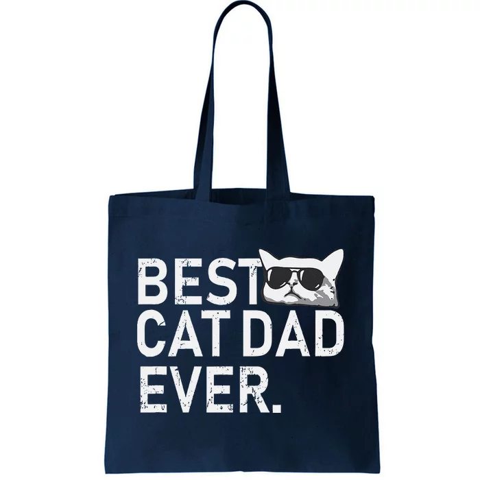 Best Cat Dad Ever Fathers Day Funny Cat Daddy Gift For Tote Bag