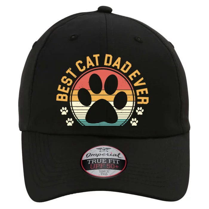 Best Cat Dad Ever Retro Sunset The Original Performance Cap