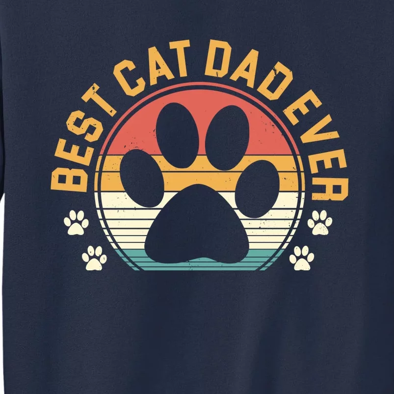 Best Cat Dad Ever Retro Sunset Sweatshirt