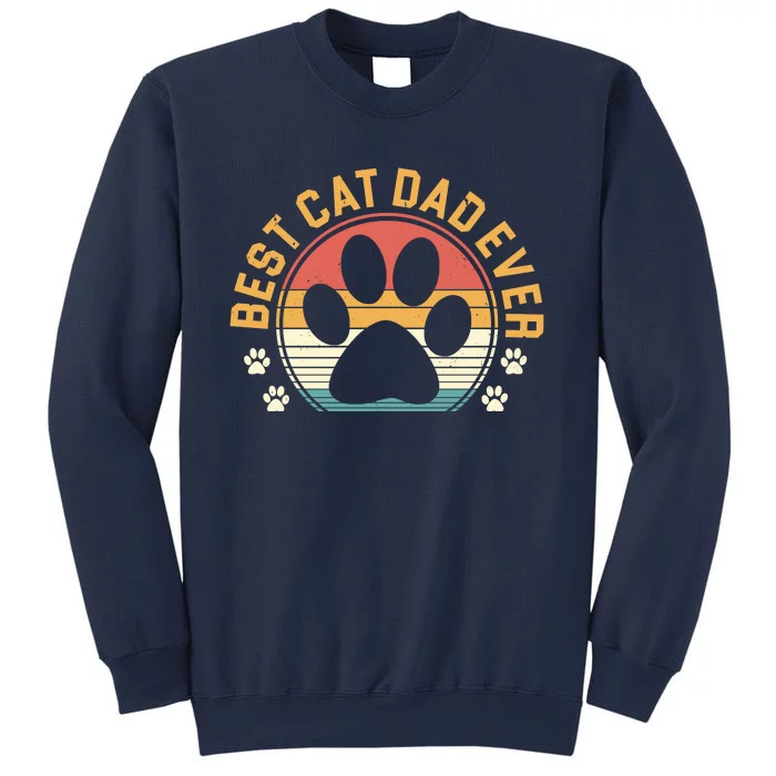 Best Cat Dad Ever Retro Sunset Sweatshirt