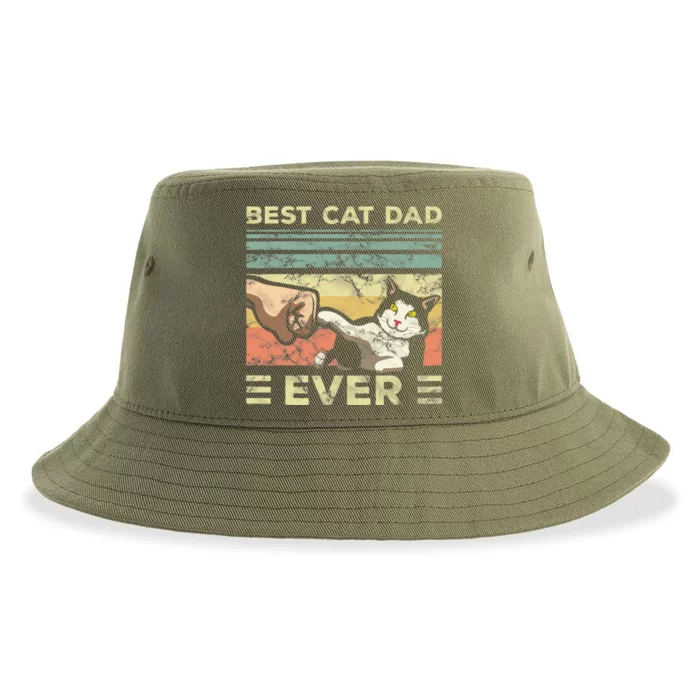 Best Cat Dad Ever Kitten Enthusiast Feline Lover Father Sustainable Bucket Hat