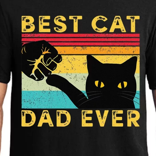 Best Cat Dad Ever Funny Cat Daddy Fist Bump Fathers Day Pajama Set