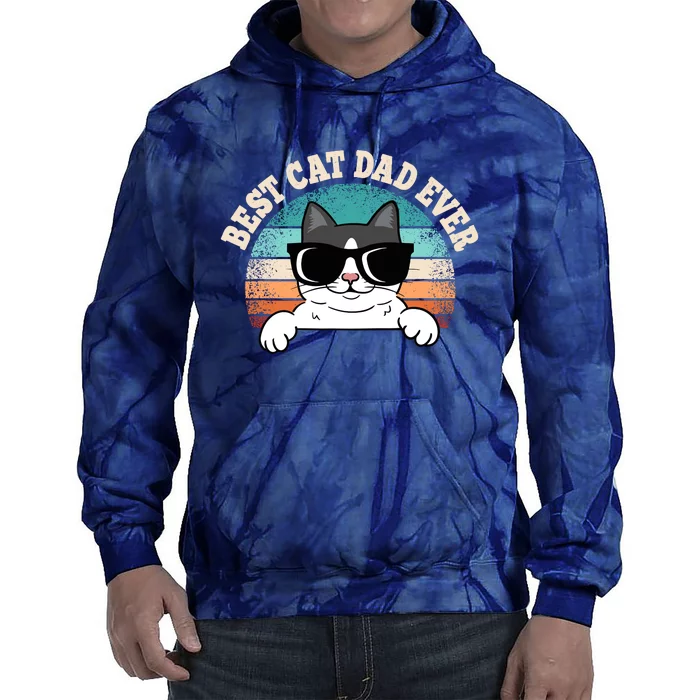 Best Cat Dad Ever Cat Lover Cat Owner Tie Dye Hoodie