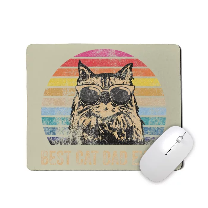 Best Cat Dad Ever. Papa Birthday Fathers Day Gift Mousepad