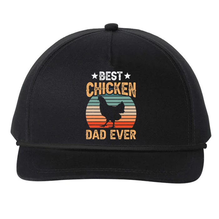 Best Chicken Dad Ever Daddy Fathers Day Father Sayings Papa Snapback Five-Panel Rope Hat