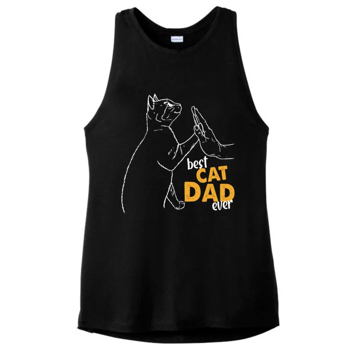 Best Cat Dad Ever Cat Daddy Father Cat Lovers Cat Dad Cute Gift Ladies Tri-Blend Wicking Tank