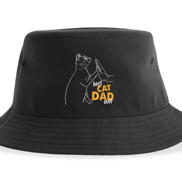 Best Cat Dad Ever Cat Daddy Father Cat Lovers Cat Dad Cute Gift Sustainable Bucket Hat