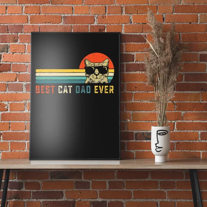 Best Cat Dad Ever FatherS Day Gift Cat Daddy Poster