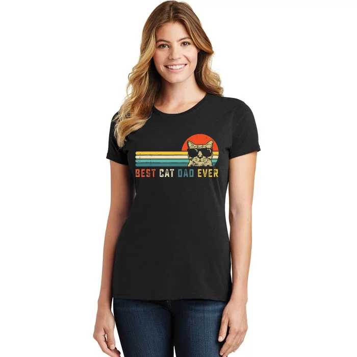 Best Cat Dad Ever FatherS Day Gift Cat Daddy Women's T-Shirt