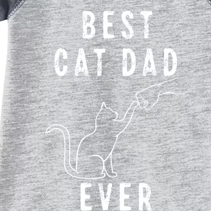 Best Cat Dad Ever Cat Daddy Paw Fist Bump Meow Cat Infant Baby Jersey Bodysuit