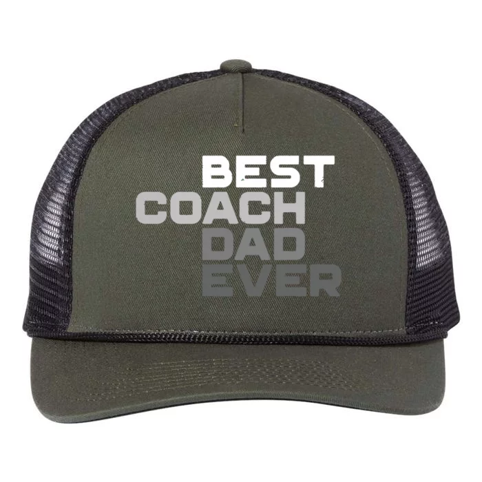 Best Coach Dad Ever Coach Retro Rope Trucker Hat Cap