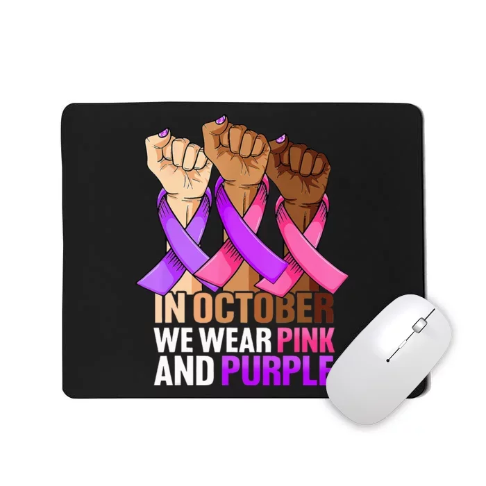 Breast Cancer Domestic Violence Awareness Purple Mousepad