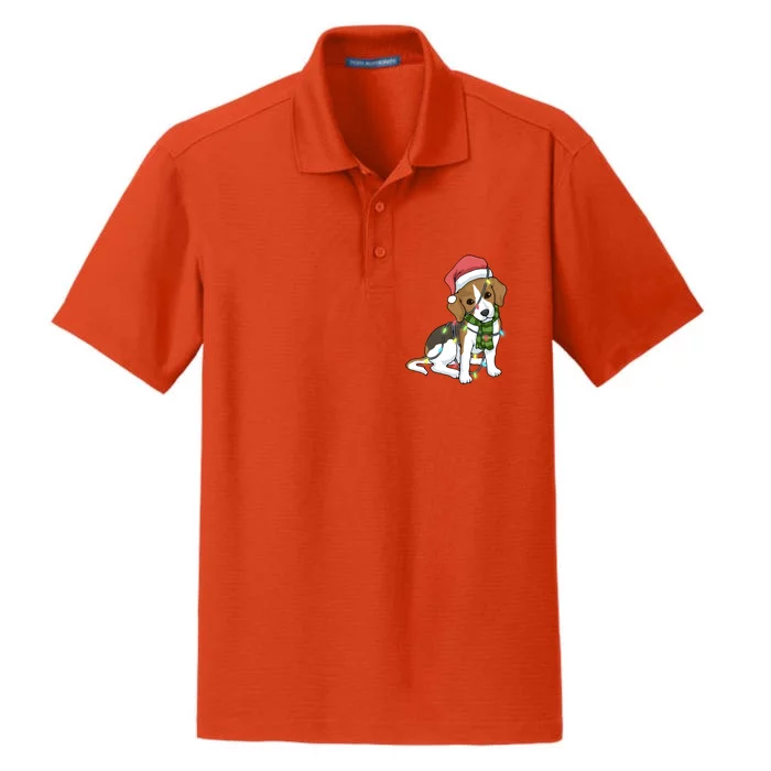 Beagle Christmas Decoration Gift Dry Zone Grid Performance Polo