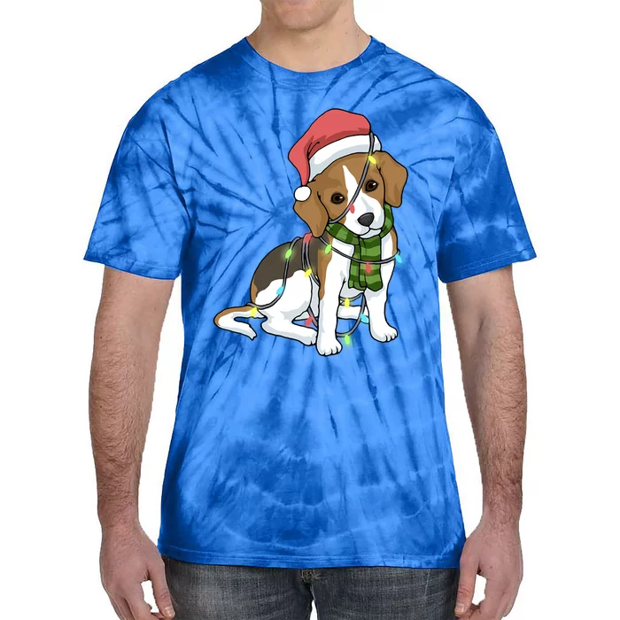 Beagle Christmas Decoration Gift Tie-Dye T-Shirt