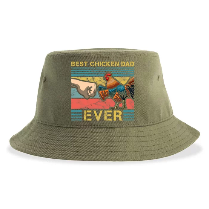 Best Chicken Dad Ever Farming Rooster Hen Poultry Business Gift Sustainable Bucket Hat